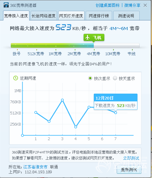 北京铁通用户在哪个网站测网速?